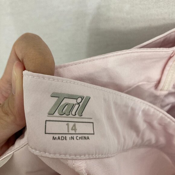 Tail Light Pink Lace Detail Soft Lightweight Activewear Capri Pants size 14 Golf - Picture 2 of 11